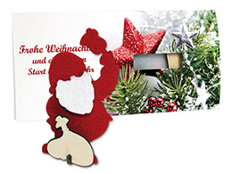 Steckfiguren Weihnachtskarten Weihnachtsmann