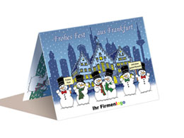 Weihnachtskarte R�mer, Frankfurt