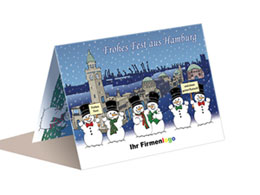 Weihnachtskarte Hamburg Landungsbr�cken