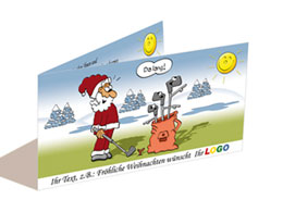 Weihnachtskarte Golf, Golfanlagen, Golfclubs