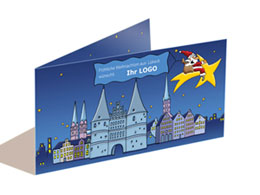 Weihnachtskarte L�beck