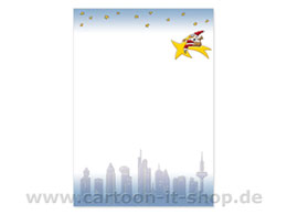 Weihnachtsbriefpapier Skyline Frankfurt