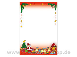 Weihnachtsbriefpapier Baumaschinen