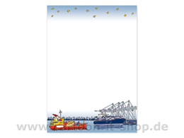 Weihnachtsbriefpapier Gastanker