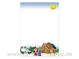 Weihnachtsbriefpapier Solaranlagen