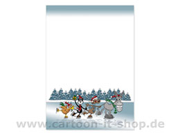 Weihnachtsbriefpapier Teamwork
