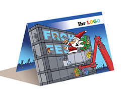 Weihnachtskarte Geb�udereinigung ab 50 St�ck individuell