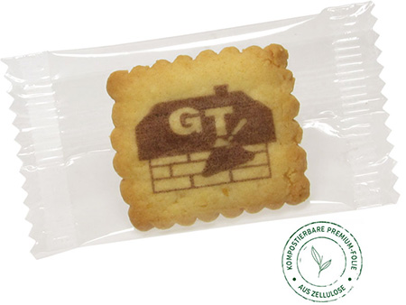 Butterkeks mit Logo