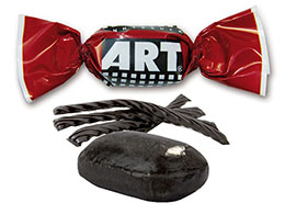 Lakritz Bonbons mit Logo