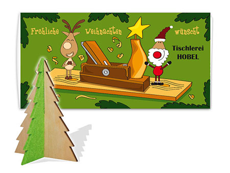 Steckfigurenkarte Tannenbaum