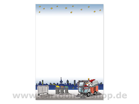 Weihnachtsbriefpapier Stadtreinigung
