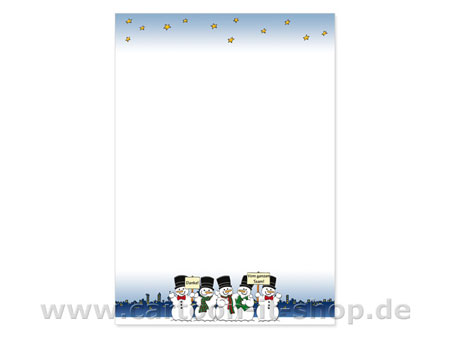 Weihnachtsbriefpapier Schneem�nner