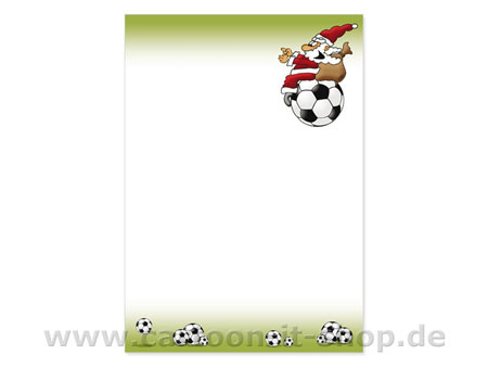 Weihnachtsbriefpapier Fu�ball