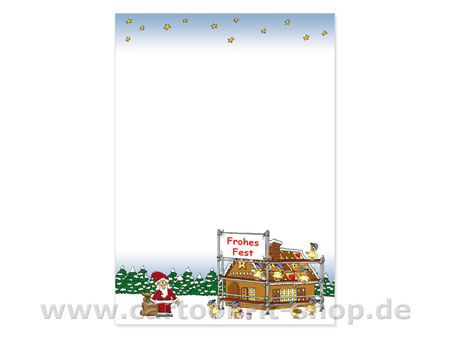 Weihnachtsbriefpapier Ger�stbau