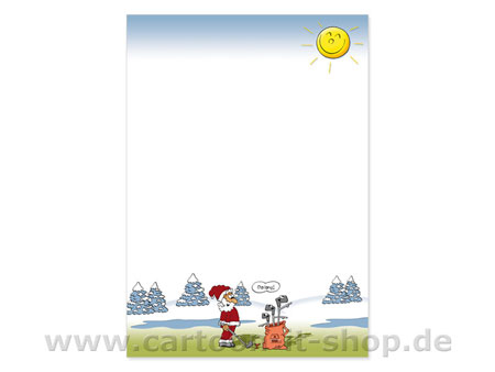 Weihnachtsbriefpapier Golfspieler
