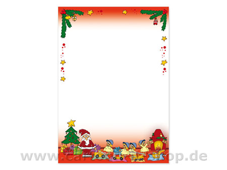 Weihnachtsbriefpapier Baumaschinen