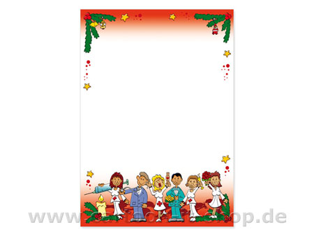 Weihnachtsbriefpapier Pflegedienst und Pharma