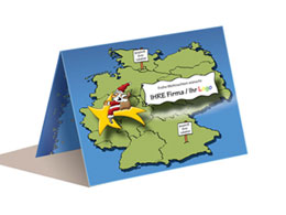 Firmen-Weihnachtskarte mit Deutschlandkarte ab 50 St�ck 159,46 EUR
