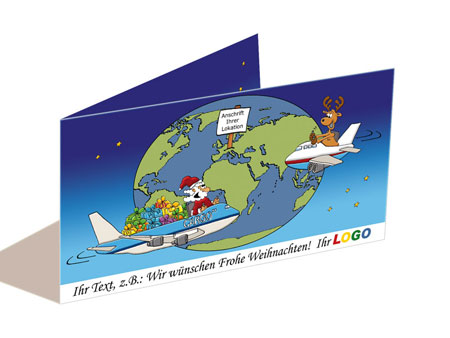 Weihnachtskarte Flugzeug, Air Cargo