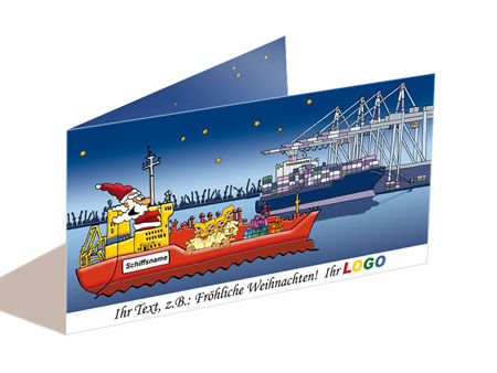 Weihnachtskarte Gastanker