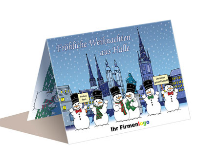 Weihnachtskarte Halle / Saale