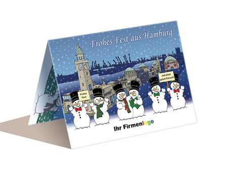 Weihnachtskarte Hamburg Landungsbr�cken