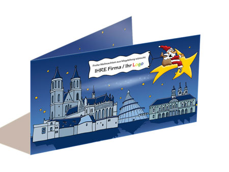 Weihnachtskarte Magdeburg