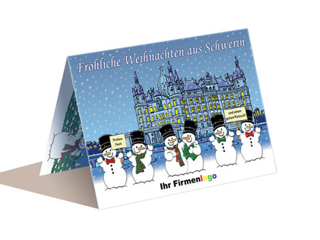 Weihnachtskarte Schwerin