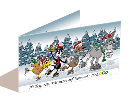 Weihnachtskarte Teamwork