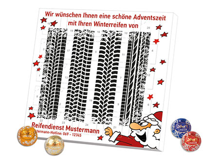 Tisch-Adventskalender Lindt LINDOR Kugeln Minis